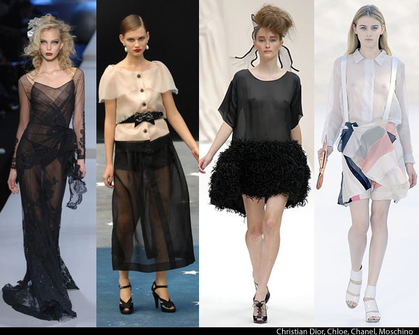 Sheer Fabric Clothing: 2008 Fashion Trend Global Fashion Report