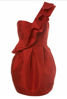 Red Ruffle One Shoulder Dress - Miss Selfridge - Dress - Women's Wear