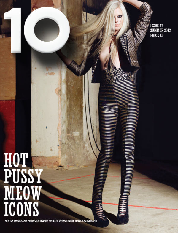 Kristen McMenamy "Hot" Trên Tạp Chí 10 MAGAZINE Hè 2013 - Tạp chí 10 - Hè 2013 - Kristen McMenamy - Norbert Schoerner - Trang bìa