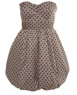 Grey Spot Puffball Prom Dress - Miss Selfridge - Dress - Women's Wear