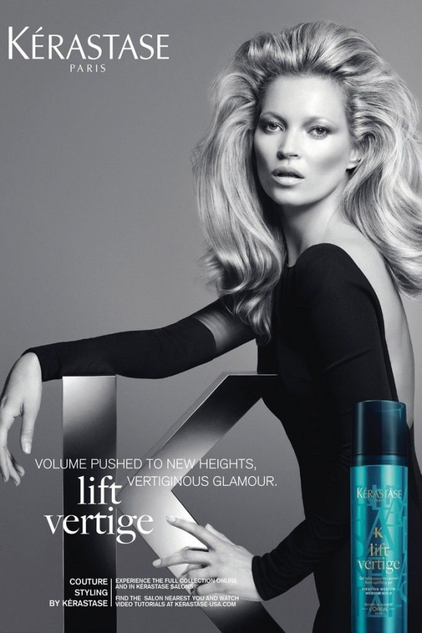 Kate Moss tham gia chiến dịch quảng cáo “Couture Styling” của New Kérastase. - Kate Moss - Người mẫu - Tin thời trang