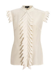 Triangular Frill Blouse - Jaeger - Women's Wear