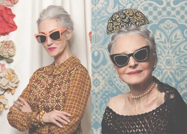 Idős hölgyek Karen Walker 2013-as tavaszi-nyári napszemüveg kollekciójának reklámkampányában [FOTÓ]