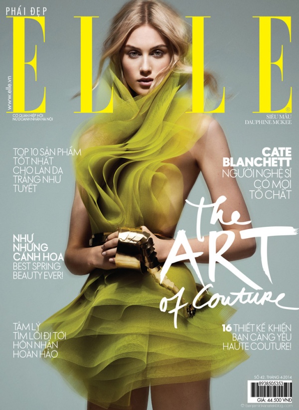 Dauphine McKee mượt mà như hoa trên tạp chí Elle Việt Nam - Chanel - Christian Dior - Armani Privé - Valentino - Atelier Versace - Elie Saab - Elle Việt Nam - Dauphine McKee