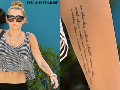Miley Syrus và những hình xăm ấn tượng - Hình xăm