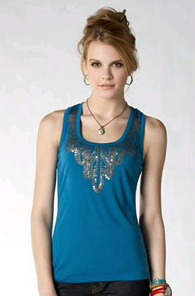 Hannah Sequin Tank - Fossil - Women's Wear