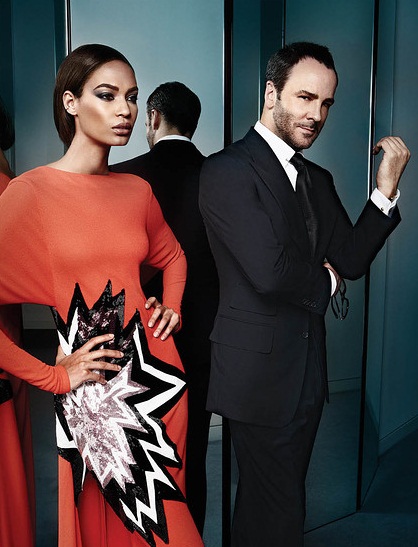 Tom Ford và Joan Smalls cùng chụp ảnh cho tạp chí WSJ tháng 9 -