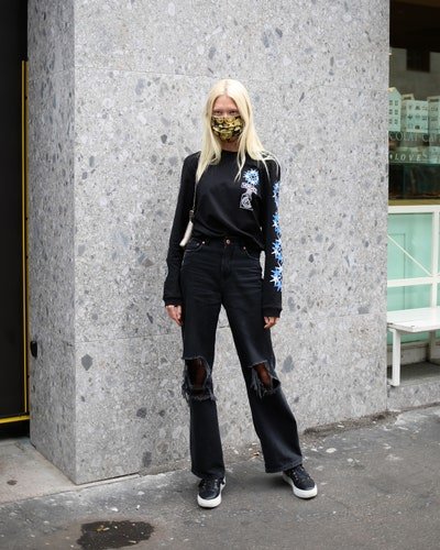 This Season’s Best Street Style Photos All Include the Same Accessory: A Mask