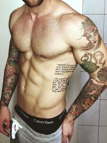 tattoos designs for men on ribs