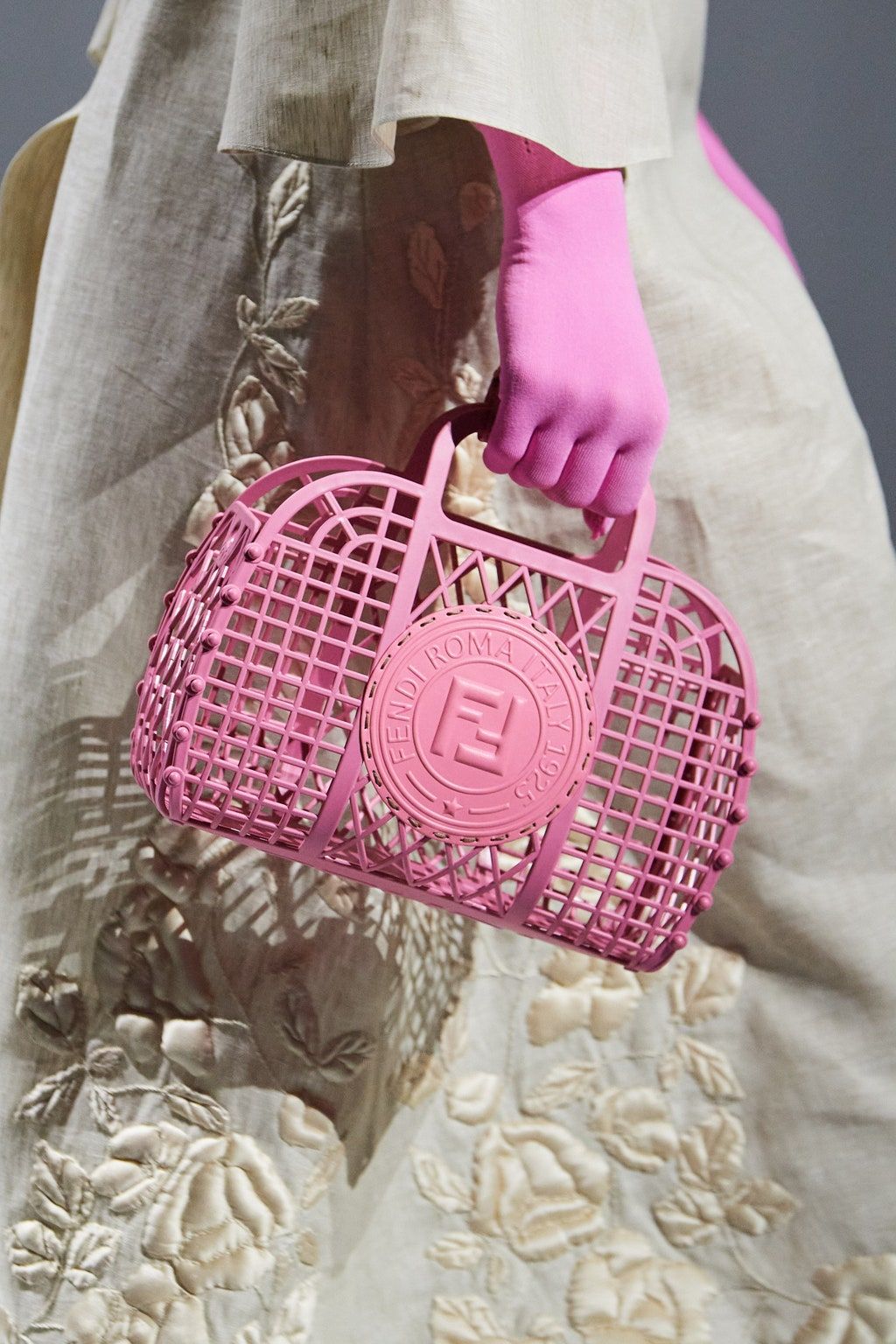 fendi pink basket bag