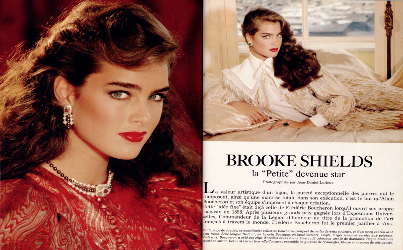 From the Cover of L'OFFICIEL to Her Calvin Klein Ad: Photos of Young Brooke  Shields - Global Fashion Report