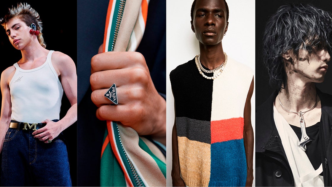 There’s Never Been More Jewelry on the Men’s Runways-Here Are 8 Trends From Spring 2022